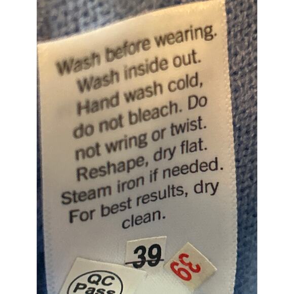 GUC Croft & Barrow Medium Blue Color Sweater Swiss Dots Crew Neck Size 4X - Picture 5 of 6